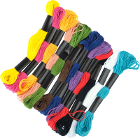 Embroidery Floss | assorted colors | 12 bundles | Length: 8m